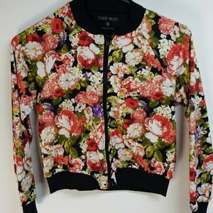 Girls floral print jacket